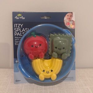 Itzy Ritzy Splash Pals Bath Toys - Tomato Red, Olive Green, Sunny Yellow